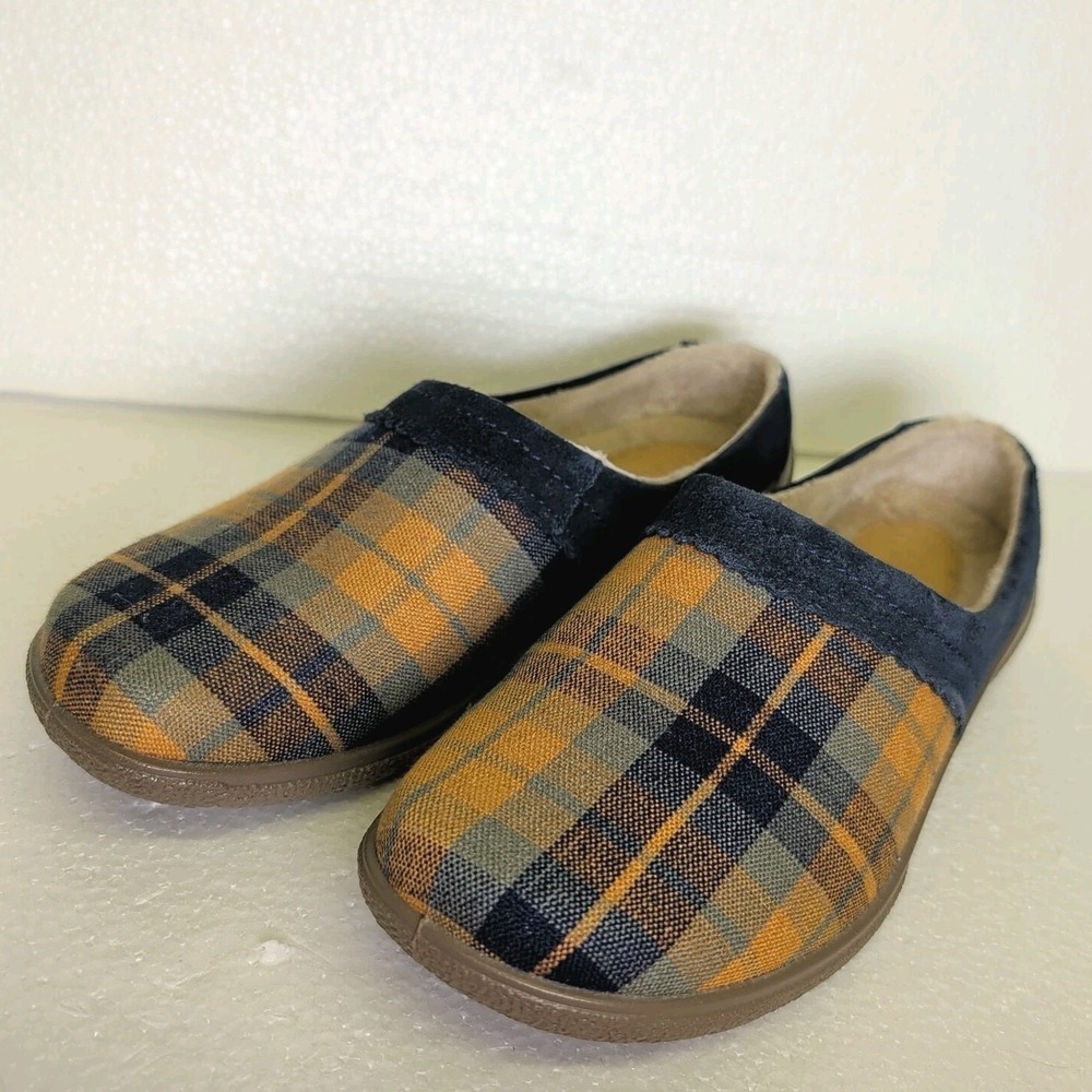 Hotter Devotion Robieson #2 Tartan Slip-On Mule Faux‎ Fur Lining US Size 5